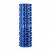Ролик массажный для йоги INDIGO PVC IN268 45*14 см Синий