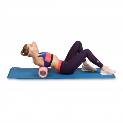 Ролик массажный для йоги INDIGO PVC IN187 61*14 см Фиолетовый