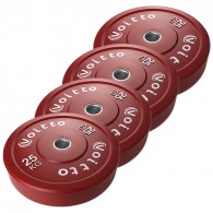 Набор цветных бамперных дисков Voitto 25 кг (4 шт) - d51
